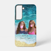 Coque Samsung Galaxy Cute Ocean/Beach Besties Custom Photo (Verso)