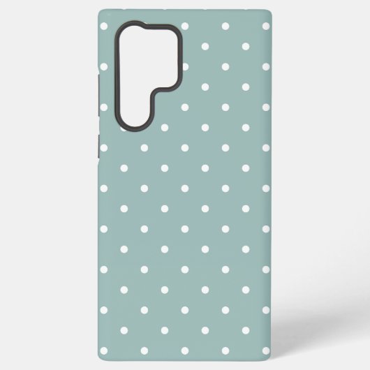 Coque Samsung Galaxy Cute Pastel Mint Green With White Polka Dot Spots (Verso)