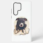 Coque Samsung Galaxy Cute Pitbull Puppy Dog Cartoon Design (Verso)