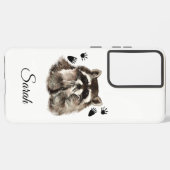 Coque Samsung Galaxy Cute Raccoon soufflant Baisers Empreintes Art anim (Côté gauche)