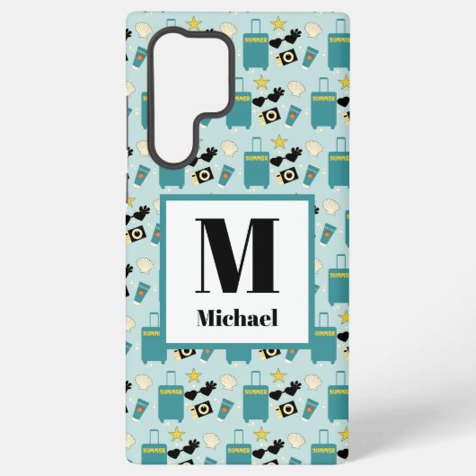 Coque Samsung Galaxy Cute Summer Vacation Elements (Verso)