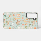 Coque Samsung Galaxy Cute Turquoise bébé animal Pastel Motif (Verso Horizontal)