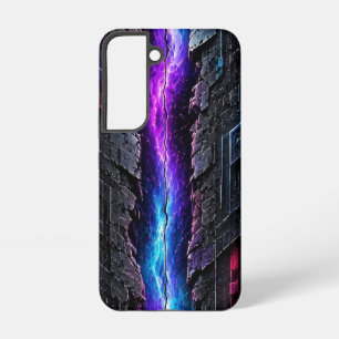 Coque Samsung Galaxy Cyber Crack Neon - Ultra étroit Futuriste