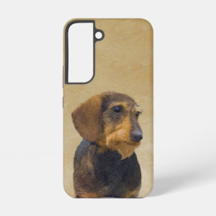 Coque Samsung Galaxy Dachshund (À poils durs) Peinture Chien Art origin