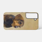 Coque Samsung Galaxy Dachshund (À poils durs) Peinture Chien Art origin (Verso Horizontal)