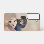 Coque Samsung Galaxy Dachshund (Smooth) Peinture - Art Chien original (Verso Horizontal)