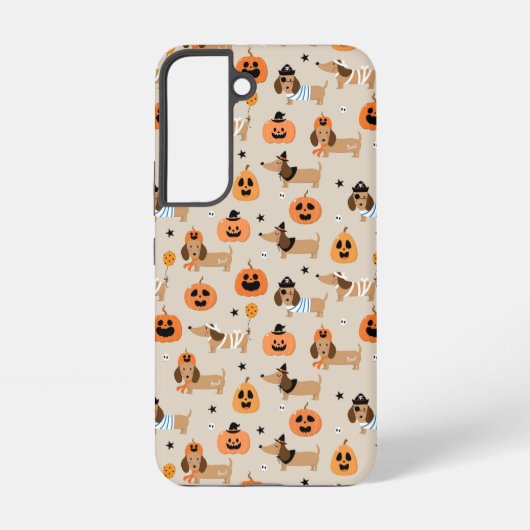 Coque Samsung Galaxy Dachshunds en Halloween Costumes Motif (Verso)