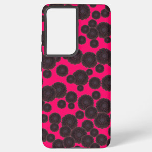 Coque Samsung Galaxy Dahlias noirs