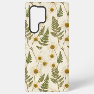 Coque Samsung Galaxy Daisy & Fern Botanique Pressée Herbier Vintage 