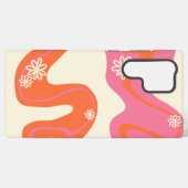 Coque Samsung Galaxy Daisy Groove - Rose, orange et crème (Verso Horizontal)