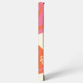 Coque Samsung Galaxy Daisy Groove - Rose, orange et crème (Côté gauche)