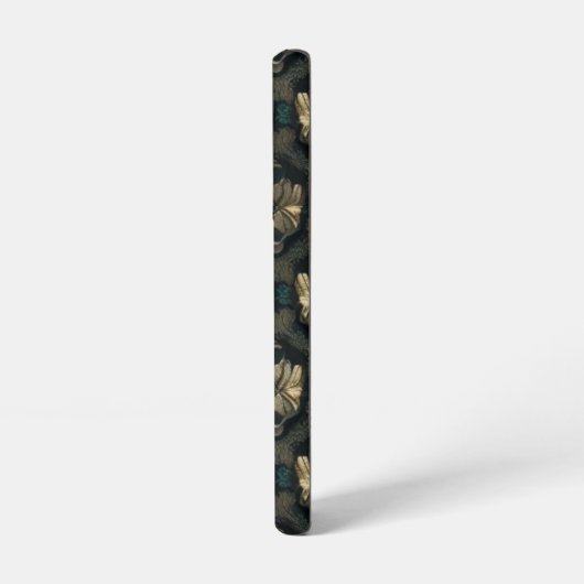 Coque Samsung Galaxy Damask Fleurs Motif sans joint turquoise, or, noir (Côté gauche)