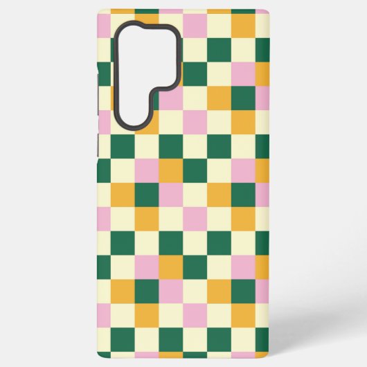 Coque Samsung Galaxy Damier Coloré Moderne (Verso)