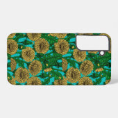 Coque Samsung Galaxy Dandelions sur turquoise (Verso Horizontal)