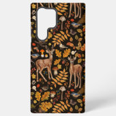 Coque Samsung Galaxy Dans les bois / Cerf d'automne sur noir (Verso)