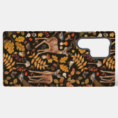 Coque Samsung Galaxy Dans les bois / Cerf d'automne sur noir (Verso Horizontal)