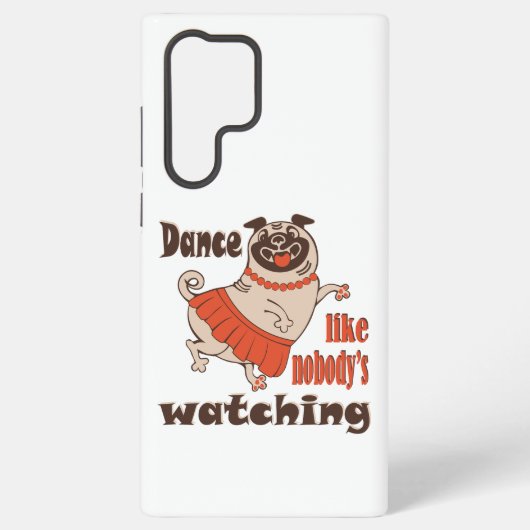 Coque Samsung Galaxy Danse comme personne ne regarde poule Carlin chien (Verso)