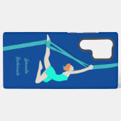 Coque Samsung Galaxy Danseur de soies aériennes en Turquoise (Verso Horizontal)