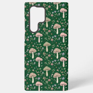 Coque Samsung Galaxy Dark Forest Emerald Fungi Seamless Sophisticated