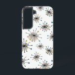 Coque Samsung Galaxy Début de l'ère atomique mi-siècle rétro<br><div class="desc">Ce fabuleux boîtier de téléphone Samsung de style moderne du milieu du siècle présente des étoiles tournantes dans les couleurs du bleu turquoise,  orange,  tan,  vert,  bleu,  noir,  jaune et marron. Vous allez vous démarquer de la foule avec celui-ci !</div>