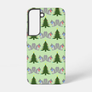 Coque Samsung Galaxy Décoration de sapin de Noël écureuils à motifs