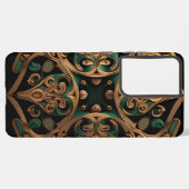 Coque Samsung Galaxy Décoration Motif en bronze vert (Côté gauche)