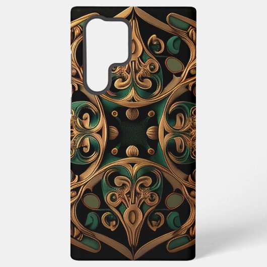 Coque Samsung Galaxy Décoration Motif en bronze vert (Verso)