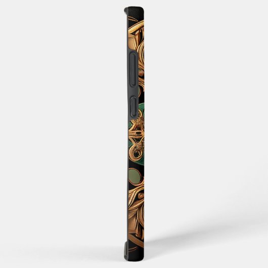 Coque Samsung Galaxy Décoration Motif en bronze vert (Côté droit)