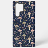 Coque Samsung Galaxy Deep Navy Fungi Seamless Pattern Moody (Verso)