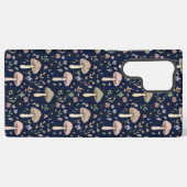 Coque Samsung Galaxy Deep Navy Fungi Seamless Pattern Moody (Verso Horizontal)