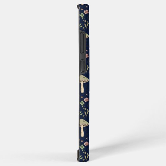 Coque Samsung Galaxy Deep Navy Fungi Seamless Pattern Moody (Côté droit)