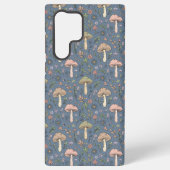 Coque Samsung Galaxy Deep Slate Gray Fungi Seamless Pattern Dark Academ (Verso)