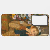 Coque Samsung Galaxy Degas Une Femme assise à côté d'un vase de fleurs (Côté gauche)
