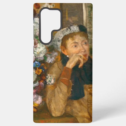 Coque Samsung Galaxy Degas Une Femme assise à côté d'un vase de fleurs (Verso)