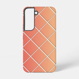 Coque Samsung Galaxy Dégradé Rouge Jaune avec des carrés