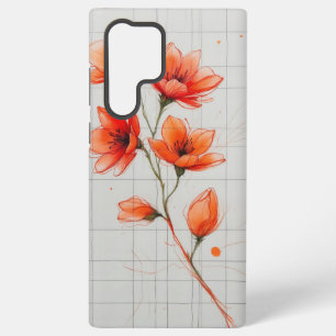 Coque Samsung Galaxy Design Fleur Elégant Orange Blossom