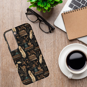 Coque Samsung Galaxy Design floral et livre élégant - A Lecteurs Haven