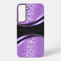 Design géométrique dynamique en violet et noir