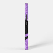 Coque Samsung Galaxy Design géométrique dynamique en violet et noir (Côté droit)