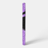 Coque Samsung Galaxy Design géométrique dynamique en violet et noir (Côté gauche)