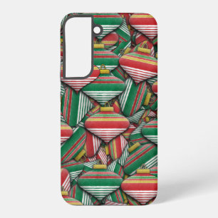 Coque Samsung Galaxy Design Motif rétro rouge vert rayé