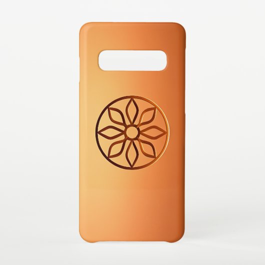 Coque Samsung Galaxy Design Motif sculpté sur Brown (Dos)