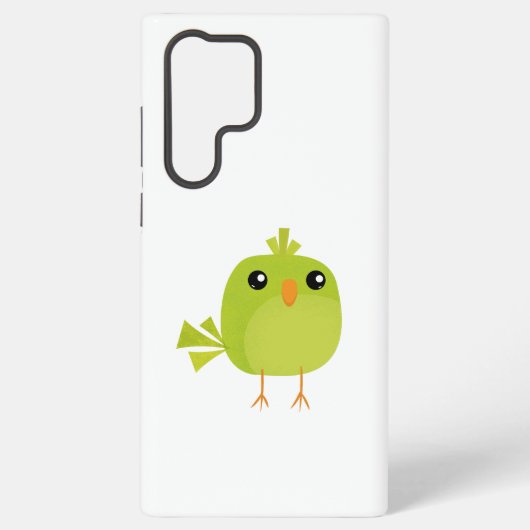 Coque Samsung Galaxy Dessin animé d'oiseau vert (Verso)