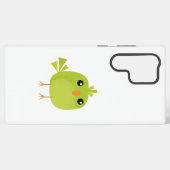 Coque Samsung Galaxy Dessin animé d'oiseau vert (Verso Horizontal)