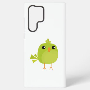 Coque Samsung Galaxy Dessin animé d'oiseau vert mignon