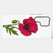 Coque Samsung Galaxy Dessin de pavot rouge (Verso Horizontal)