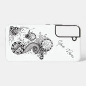 Coque Samsung Galaxy Dessin de Tangle floral - (Verso Horizontal)