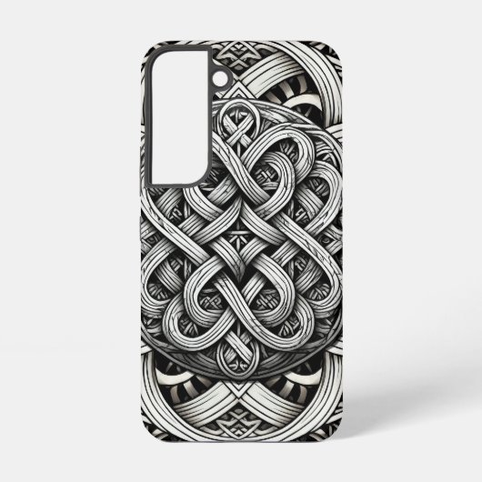Coque Samsung Galaxy Détaillierte Schwarz-Weißer keltischer Knoten 0001 (Verso)