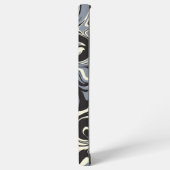 Coque Samsung Galaxy Déversement - Noir, Gris et Crème (Côté gauche)