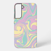 Coque Samsung Galaxy Déversement - rose pastel, jaune, violet et vert (Verso)